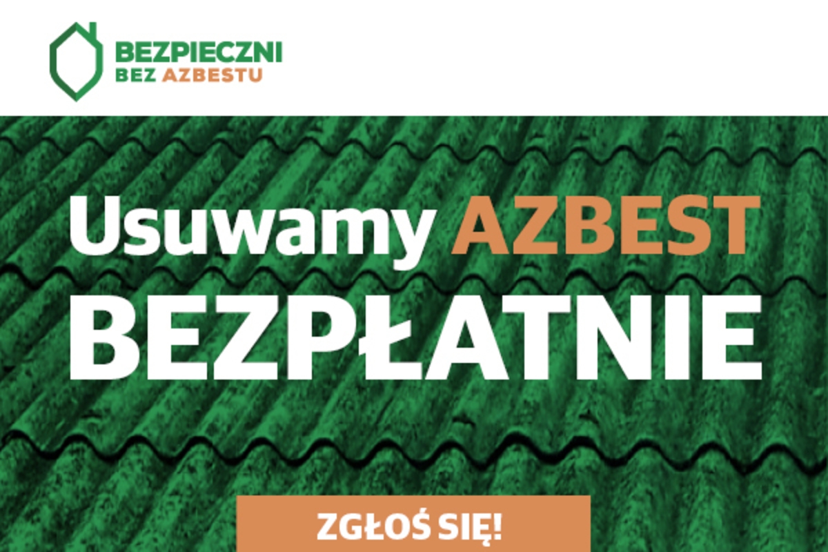 Plakat usuwamy azbest bezpłatnie